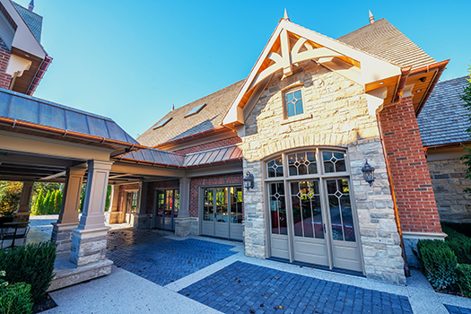 exterior view, focused on side entrence of garage